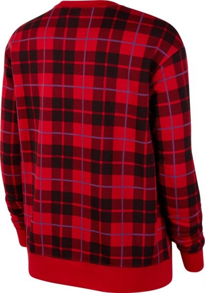 Джемпер Nike W NSW CREW FLC AOP PLAID CI5041-657 р. L червоний