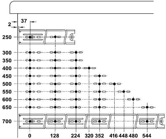 Направляющая шариковая Hafele 422.87.941 L-400 мм