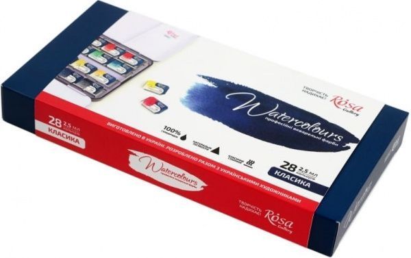 Краски акварельные Классика 28 шт. 340028 ROSA Gallery