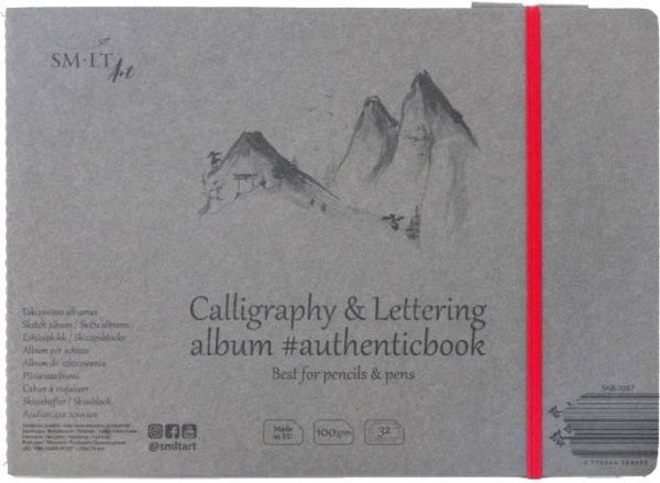 Альбом для каліграфії та леттерінгу AUTHENTIC A5 см 100 г/м² 32 сторінок Smiltainis