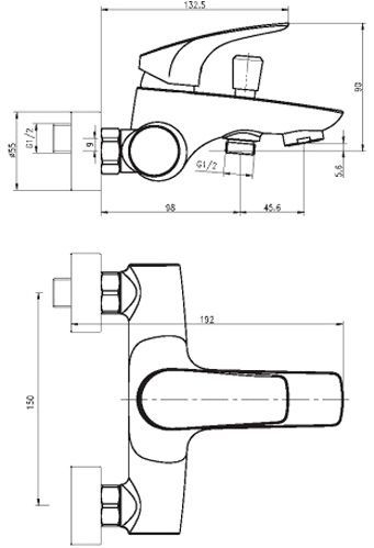 Смеситель для ванны Deante Lavender BCY 010M