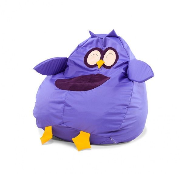 Кресло-мешок SanchoBag Груша Сова фиолетовый (38DT2OK1SOVA) 
