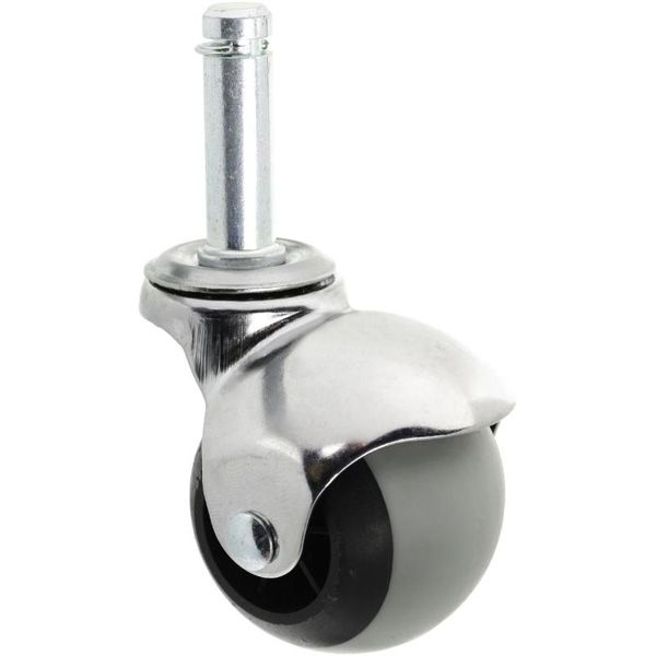 Ролик мебельный поворотный с осью 11 мм d50 мм