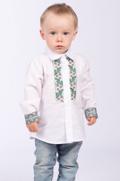 Рубашка-вышиванка Эдельвика р.74 белый 99-21/00 