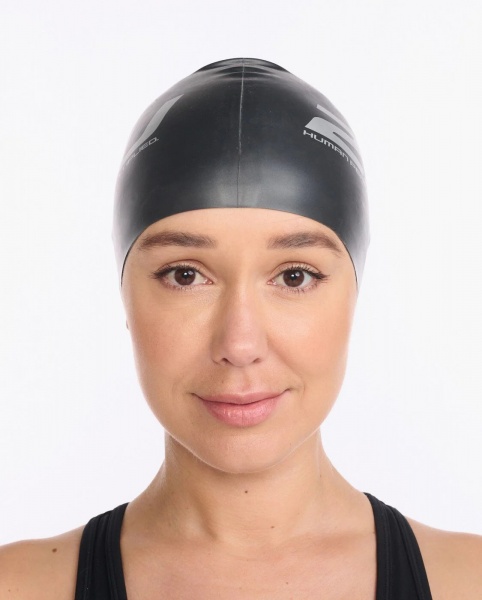 Шапочка для плавання 2XU Silicon Swim Cap US1355f_BLK/BLK one size чорний
