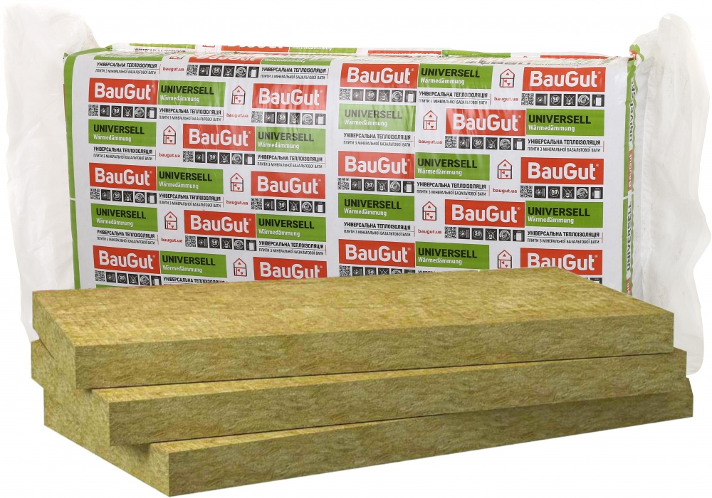 Базальтовая вата BauGut Universell THERMOWOOL LIGHT EXTRA 30 100мм 2,88кв.м