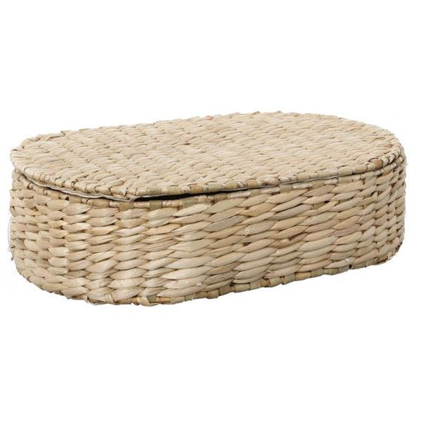 Кошик овальний 34х21х9 см світло-сірий