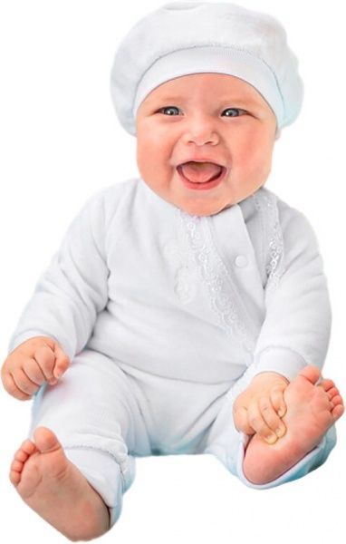 Комплект для хрещення Модний Карапуз р.74 білий 03-00782-0 