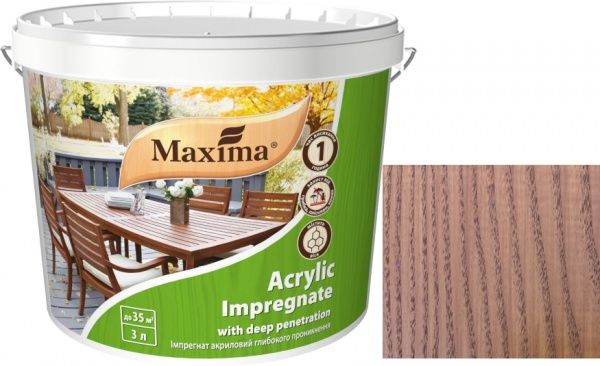 Импрегнат Maxima акриловый глубокого проникновения тик натуральный мат 3 л