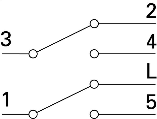 Вимикач прохідний двоклавішний TEM Logiq без підсвітки антрацит SQ63ATXO-U