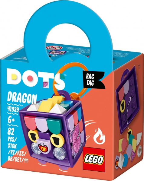 Конструктор LEGO Dots Брелок для сумочки «Дракон» 41939