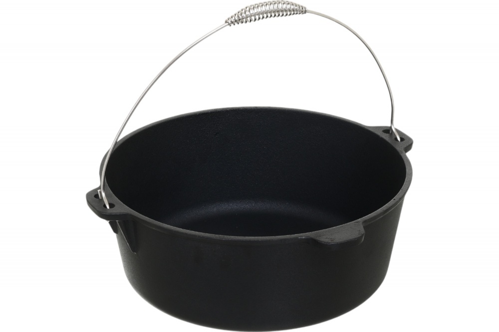 Казан Grilland 12 л чавунний туристичний з кришкою UHR111705