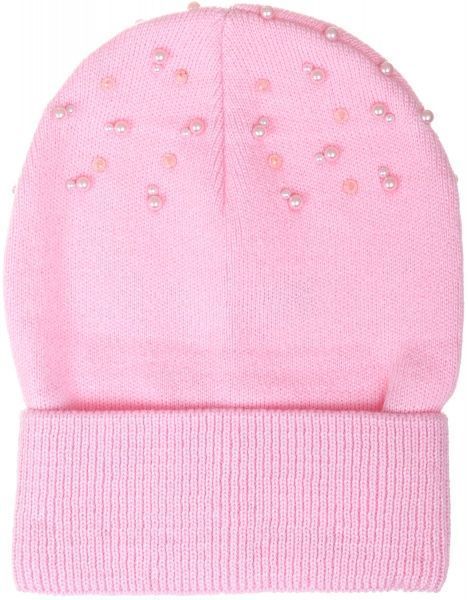 Шапочка дитяча для дівчинки Kraft+ 9717 р.50-52 бордовий із бузковим 