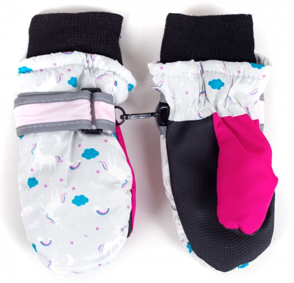 Варежки YO! лыжные детские р.10 белый 