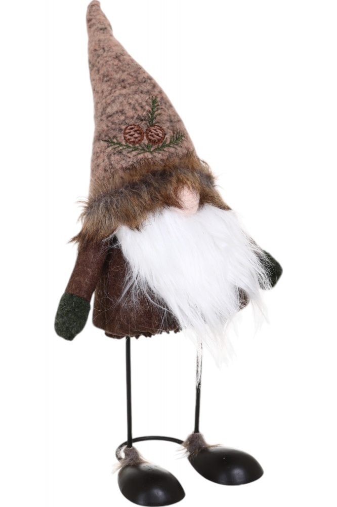Декорация новогодняя Гном на металлической основе YH21005A 45 см