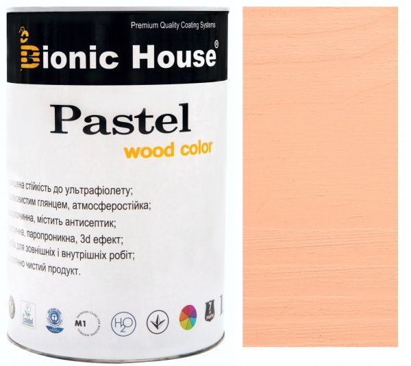 Фарба Bionic House покривна Pastel Wood Color Р220 персик шовковистий глянець 0,8 л