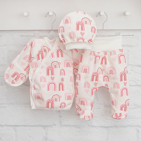 Комплект для новорожденных Blanka Радуга бежевый р.68 110165 