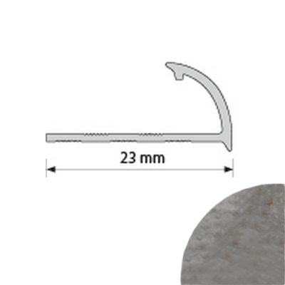 Уголок ПВХ 12.5x2500 мм внешний мрамор серый