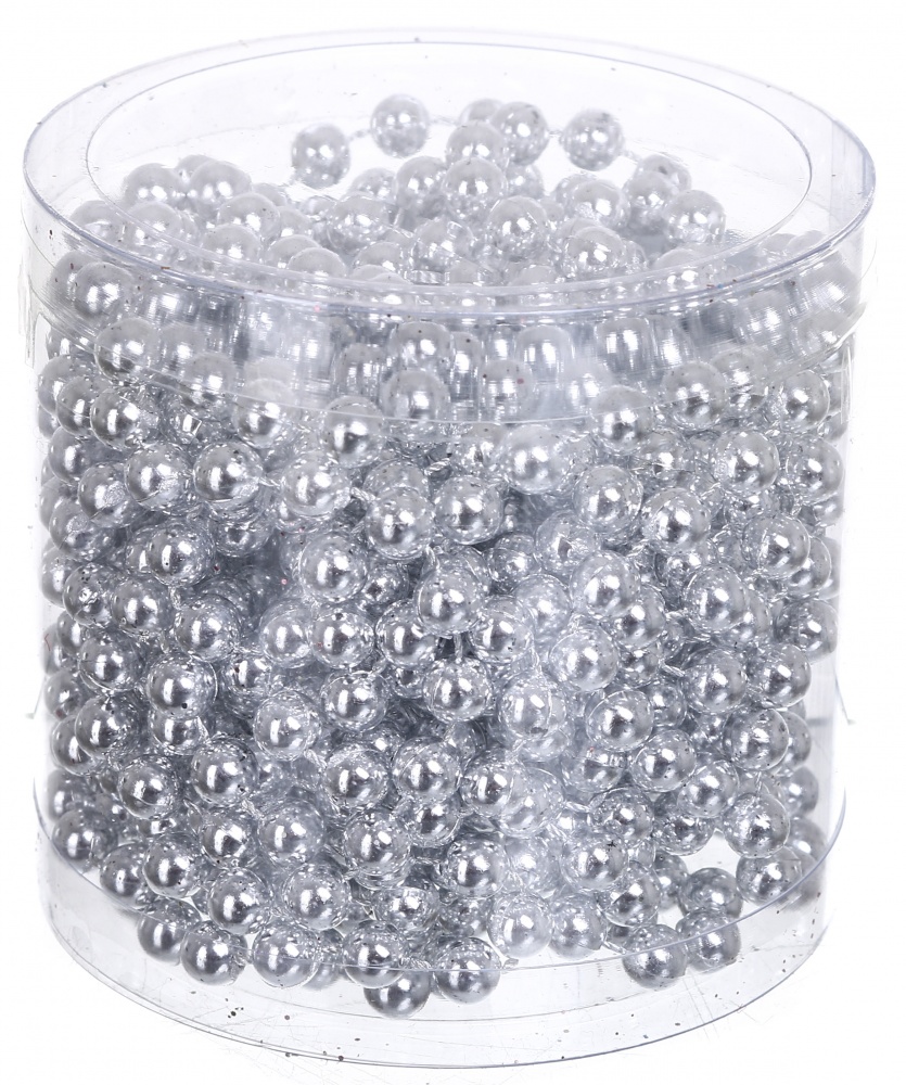 Бусы для елки в тубе в ассортименте EPI-No.17-75-6 6 мм 6 м