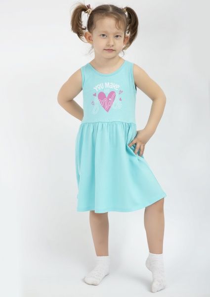 Сарафан для девочек Roksana Active р.92/98 бирюзовый №0019/12143 