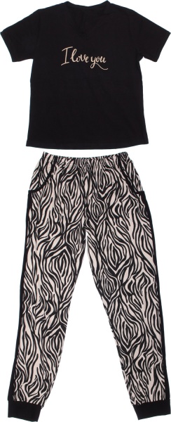 Комплект женский Nika Ledi 12511 р. L бежевый с черным 