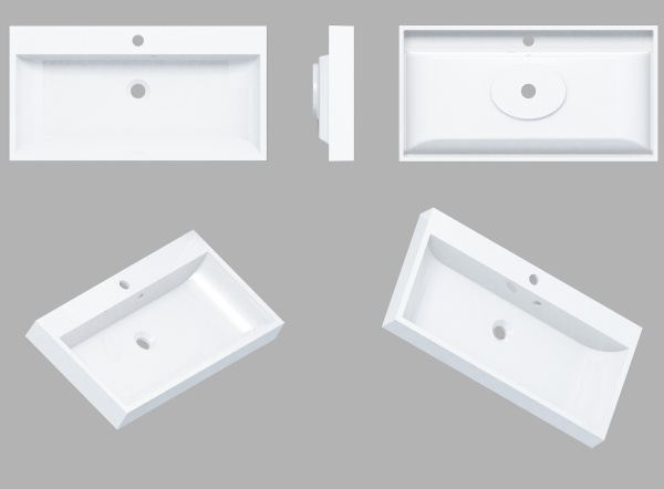 Умывальник мебельный Miraggio Varna 800 (Matte) 80x42 см белый матовый