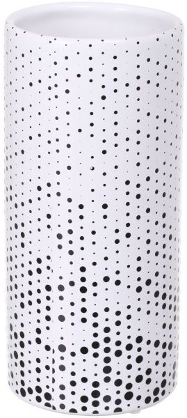 Ваза белый с деколью 11,5х11,5х24 см (4001-24) Eterna