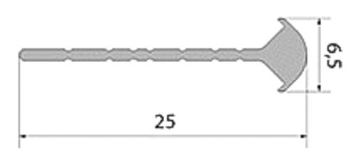 Порожек алюминиевый анодированный 45° Braz Line 25х6,5x3000 мм 