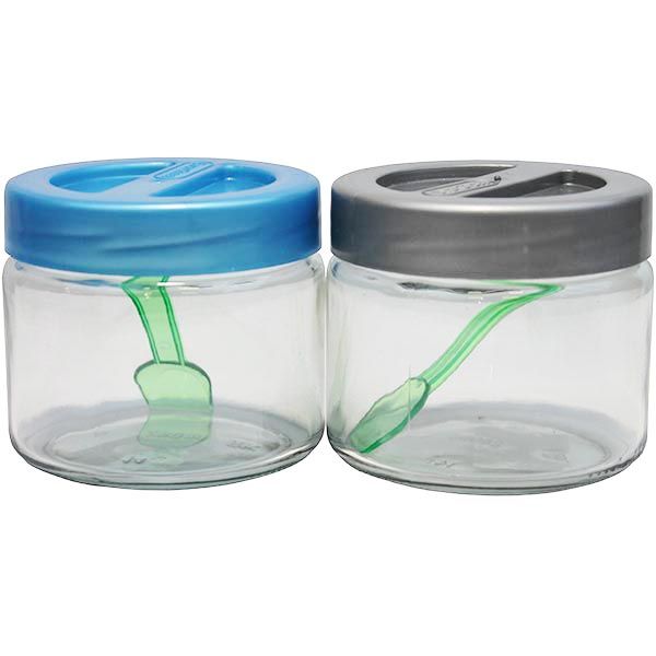 Емкость для сыпучих продуктов с ложкой в ассортименте 280 мл