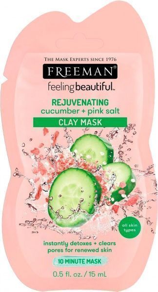 Маска для обличчя BEAYTY LABS Feeling Beautiful Огірок і Рожева сіль на основі глини 15 мл 1 шт.