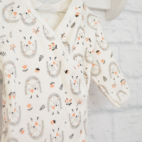 Боди унисекс Blanka Ежики р.74 белый 12885 