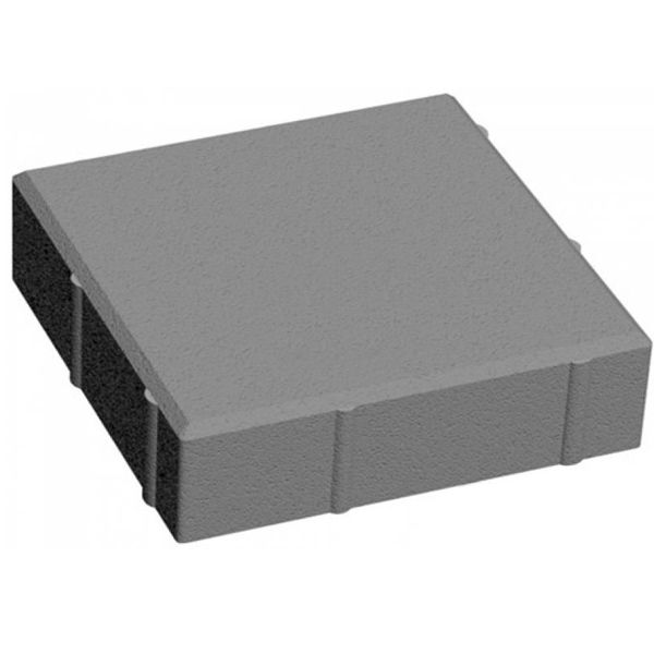 Тротуарная плитка Золотой Мандарин Квадрат большой серый 200х200х60 мм