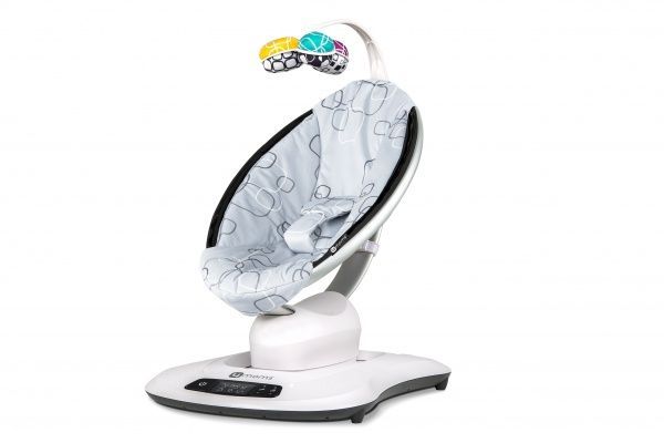Крісло-гойдалка 4MOMS mamaRoo сріблясте Plush