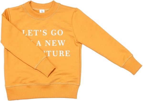 Свитшот Маленькие люди 10 р.128 горчичный 