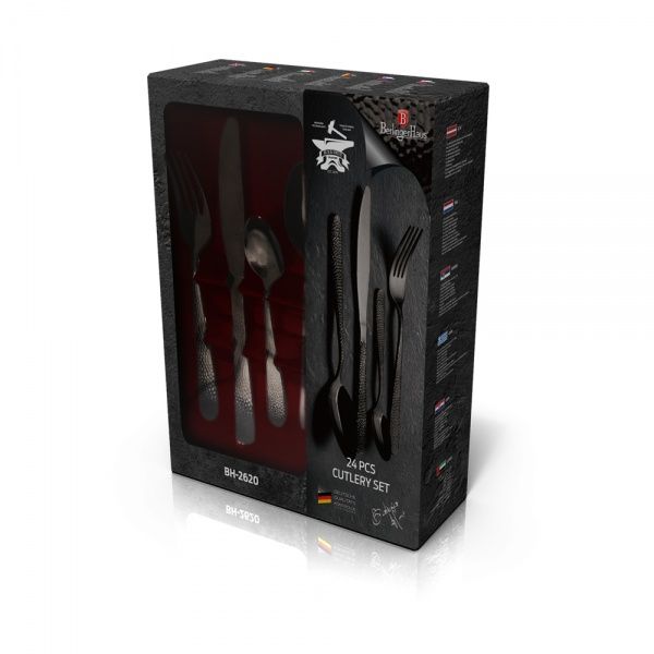 Набір столових приборів Shine Basalt Collection 24 предмети BH 2620 Berlinger