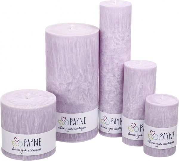 Свеча Цилиндр пальмовая фиолетовая 10х10 см ТМ FAYNE