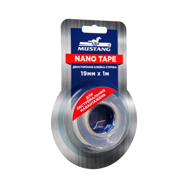 Двусторонняя клейкая лента Mustang NANO TAPE прозрачная