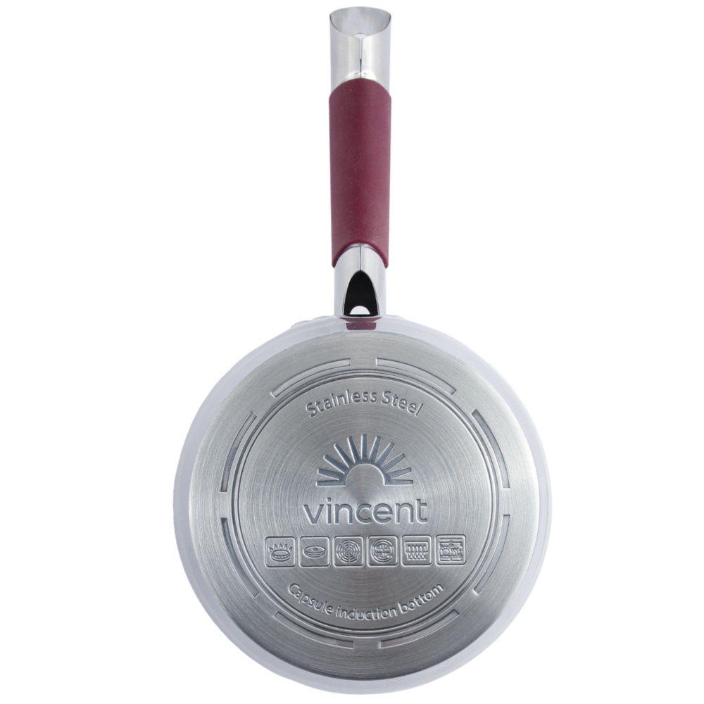 Ківш з кришкою Vincent 16 см 1,6 л VC-3187-16s