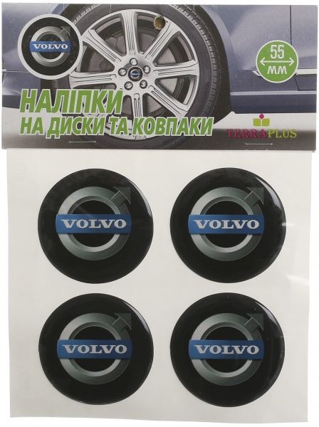 Наклейка TERRAPLUS на колпаки и диски Volvo 55 мм
