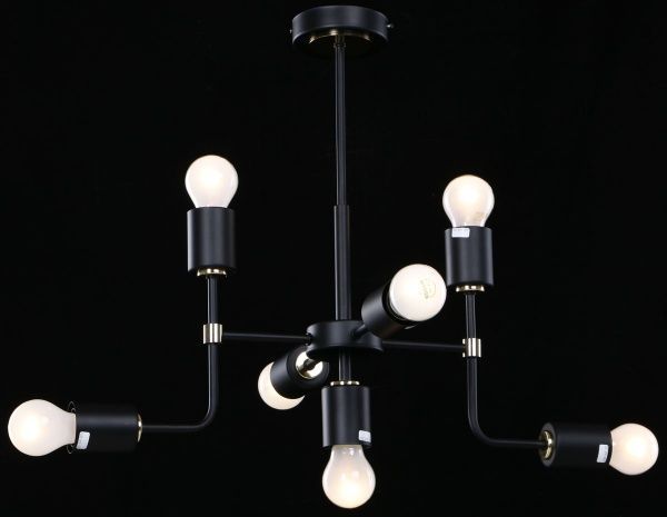 Люстра ALFA Transformers 7x60 Вт E27 черный 24877 