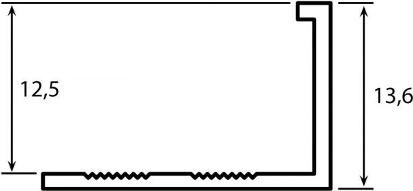Уголок алюминиевый Mada 12,5x2500x металлик 