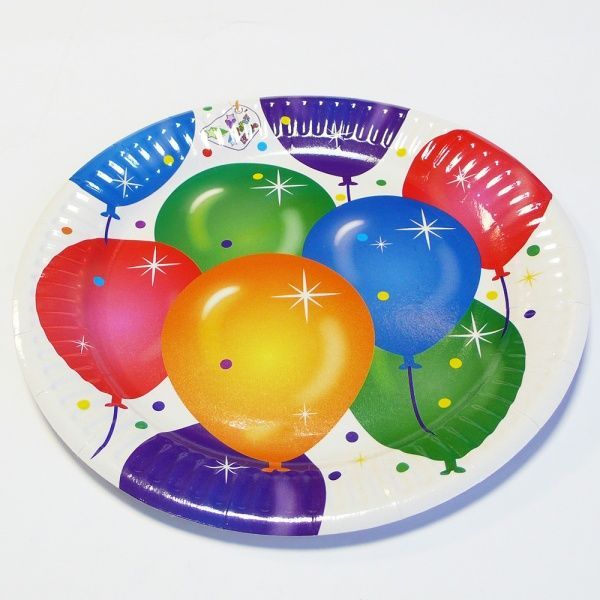 Тарілка паперова Party House «Кульки» 180 мм 6 шт.