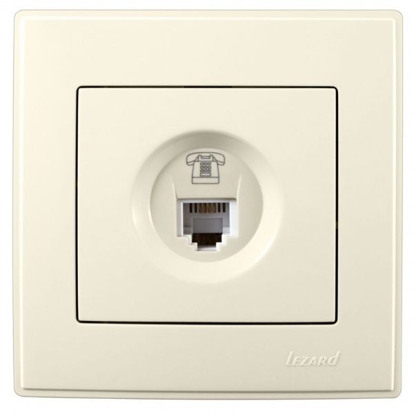 Розетка телефонная Lezard Lesya кремовый 705-0303-137
