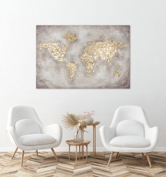 Картина Золотая карта 80x120 см Юрис Проф Арт 