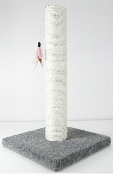 Когтеточка AnimAll столбик Gray 47 см с перышком