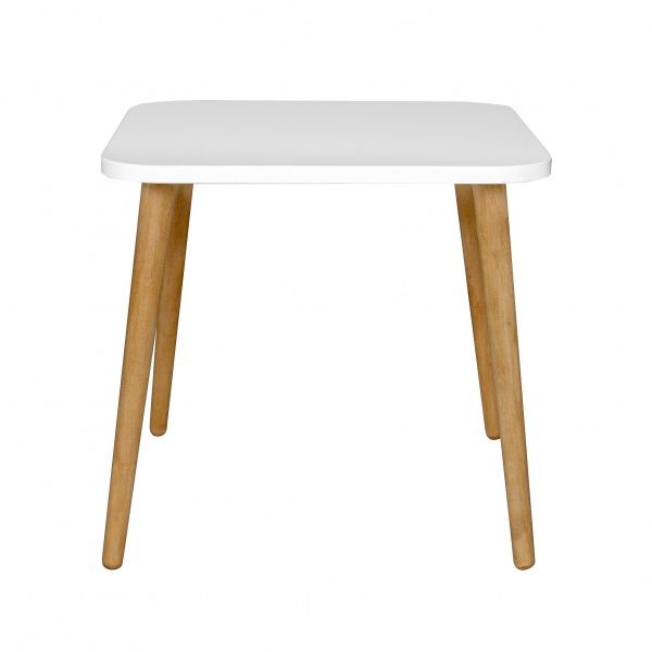 Стіл кавовий Стокгольм білий/дуб 450x450x420мм Woodville 