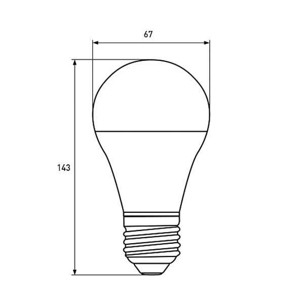 Лампа LED Eurolamp A70 20 Вт E27 3000K