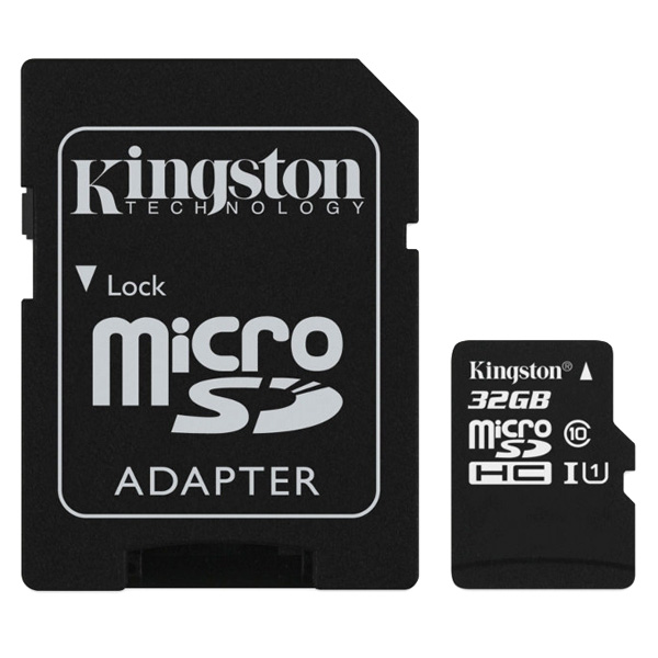 Карта пам'яті Kingston microSDHC 32 Гб Class 10 UHS-I + adapter U1