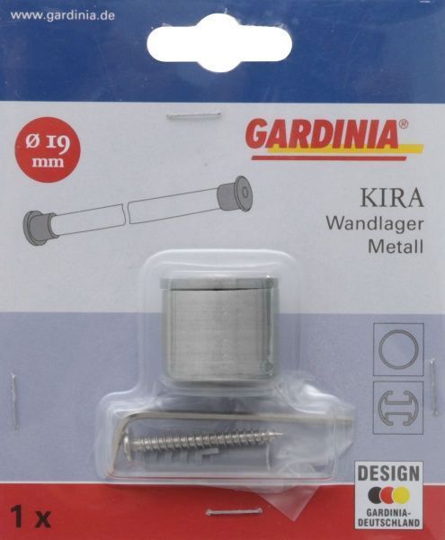 Держатель для карниза Gardinia Kira торцевой наборной d19 мм серебряный 1 шт. 