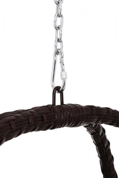 Кресло-кокон Цитрус плетения шестигранник красное дерево